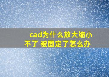 cad为什么放大缩小不了 被固定了怎么办